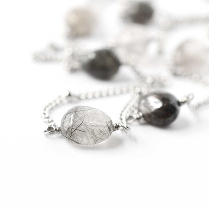 Long Quartz Gemstone Necklace