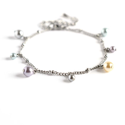 Faux Pearl Charms Bracelet