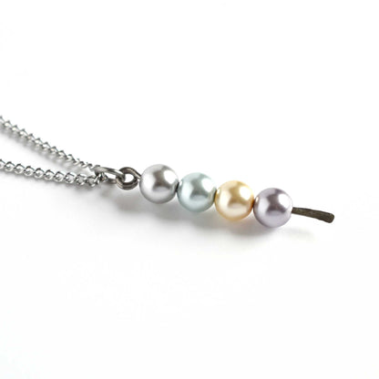 Faux Pearl Stack Pendant Necklace