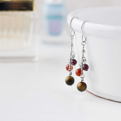Confidence Gemstone Drop Earrings