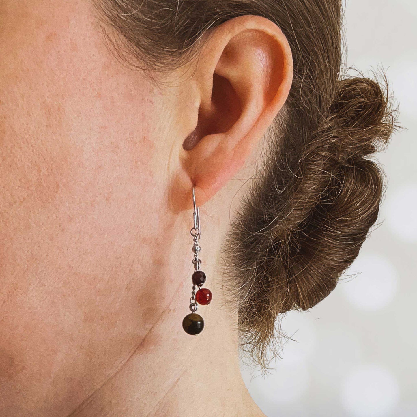 Confidence Gemstone Drop Earrings