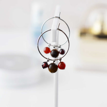 Confidence Gemstone Hoop Earrings
