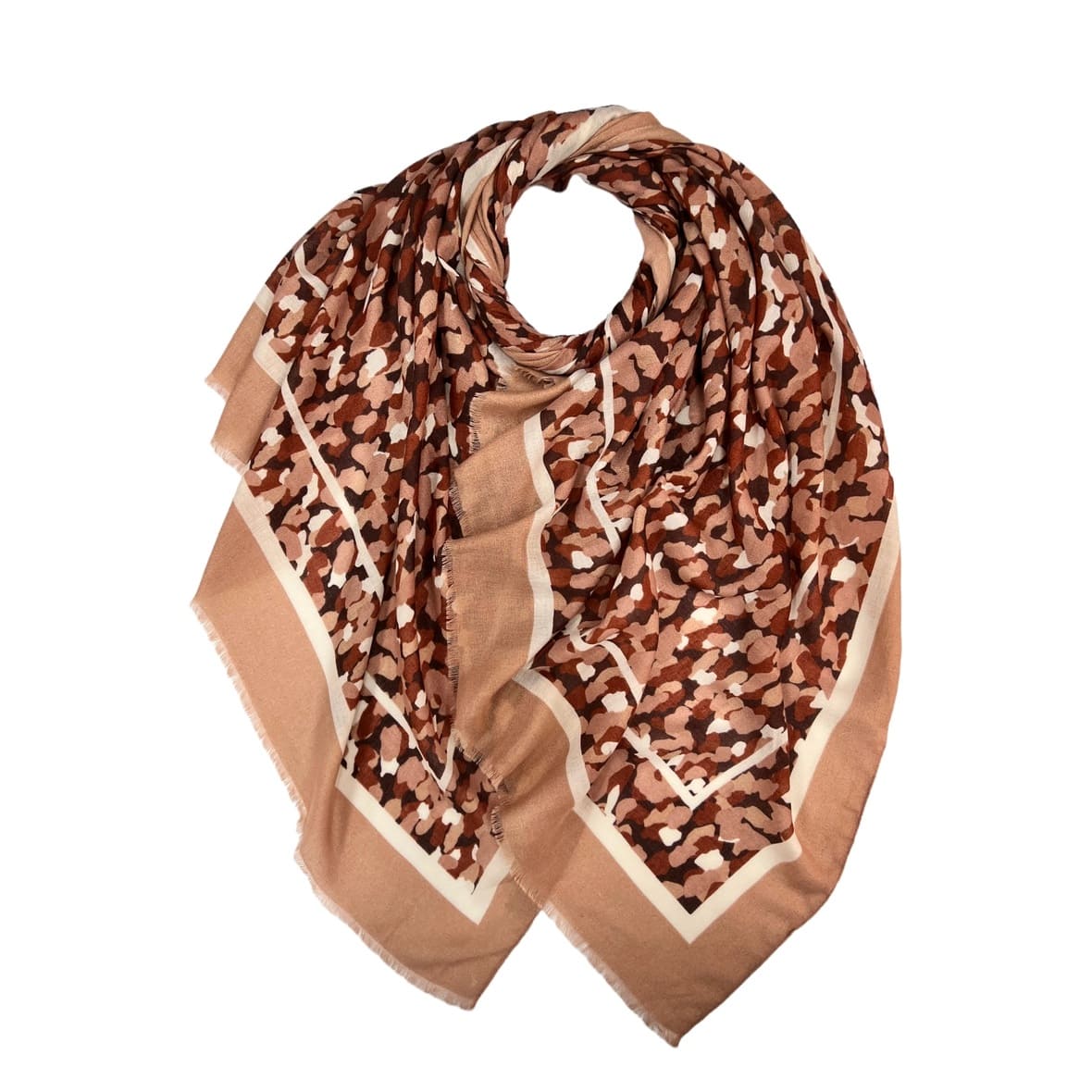 Camouflage & Mocha Print Scarf