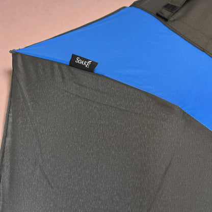 Everyday Swirl Folding Umbrella: Blue/Black