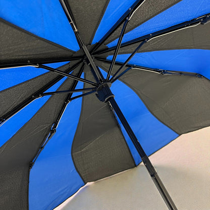 Everyday Swirl Folding Umbrella: Blue/Black
