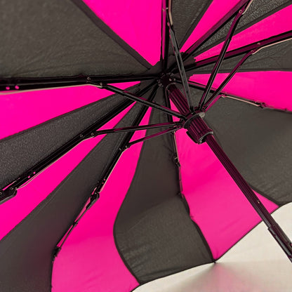 Everyday Swirl Folding Umbrella: Pink/Black