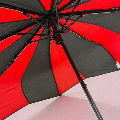 Everyday Swirl Folding Umbrella: Red/Black