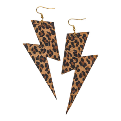 Extra Large Gold Lightning Bolt Earrings