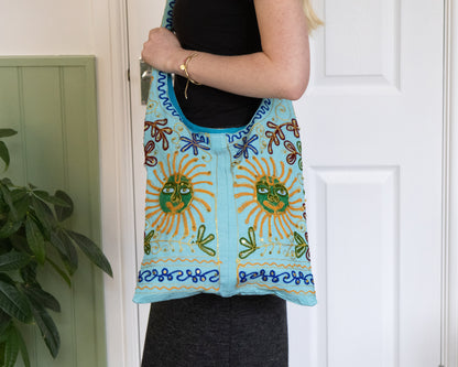 Hippy Sun Blue Sling Bag