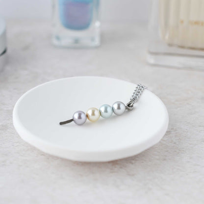 Faux Pearl Stack Pendant Necklace