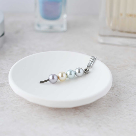Faux Pearl Stack Pendant Necklace