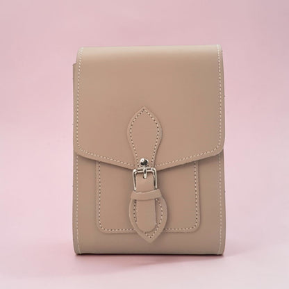 Handmade Leather Festival Phone Bag - Iced Coffee