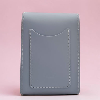 Handmade Leather Festival Phone Bag - Lilac Grey