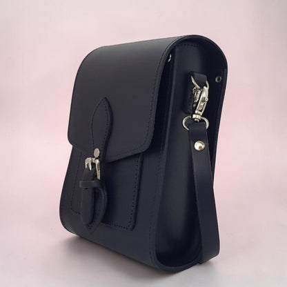 Handmade Leather Festival Phone Bag - Navy Blue
