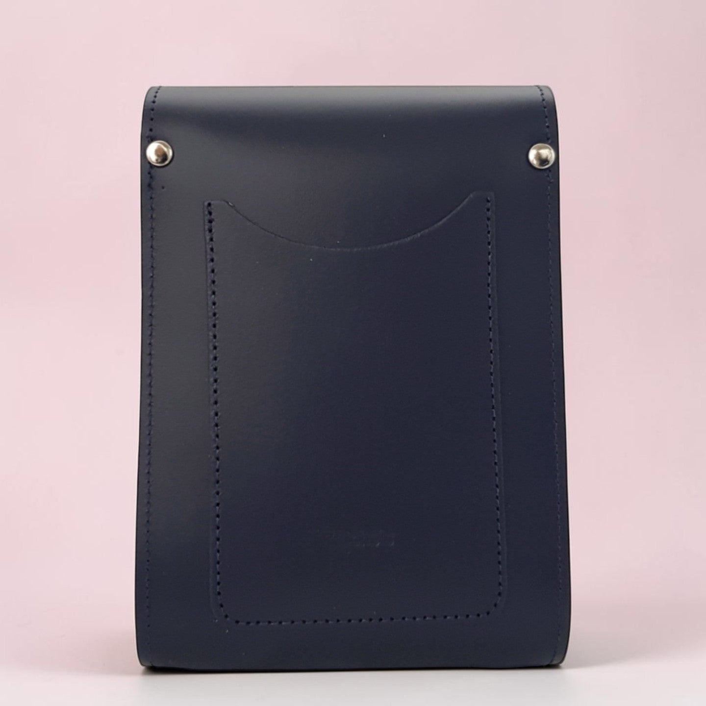 Handmade Leather Festival Phone Bag - Navy Blue