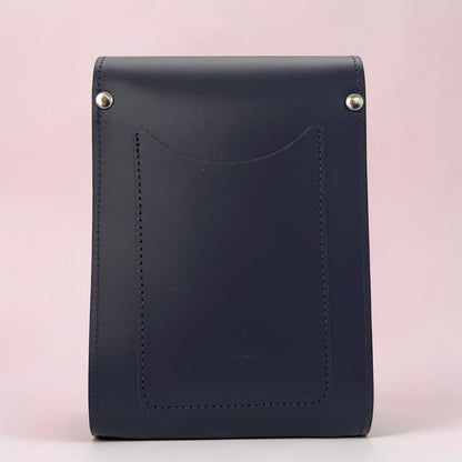 Handmade Leather Festival Phone Bag - Navy Blue