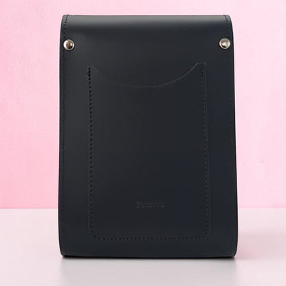 Handmade Leather Festival Phone Bag - Black