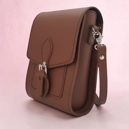 Handmade Leather Festival Phone Bag - Chestnut