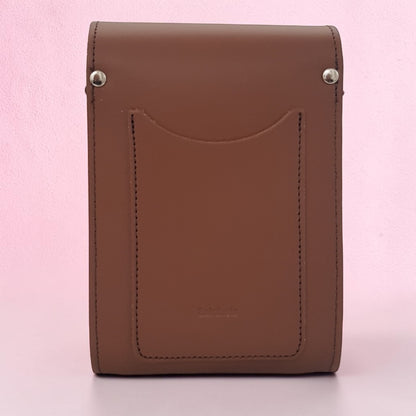 Handmade Leather Festival Phone Bag - Chestnut