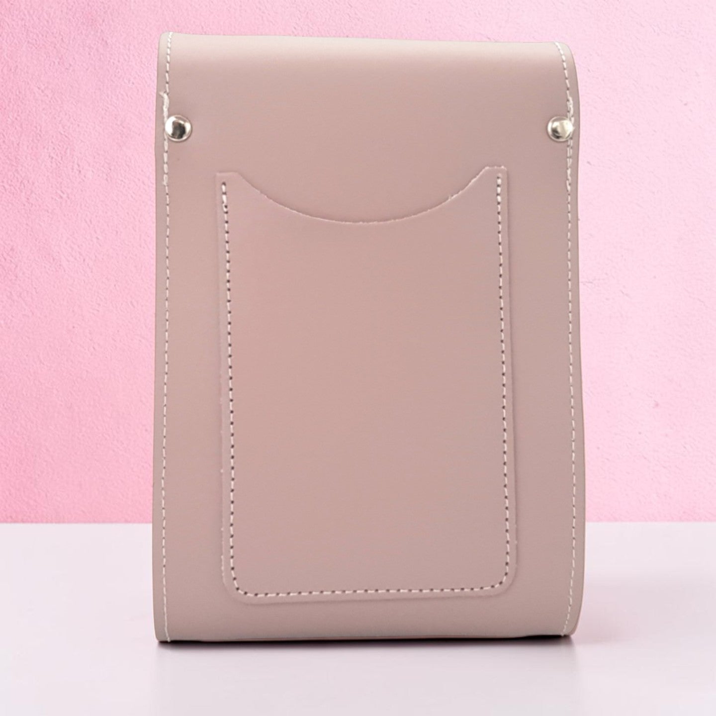 Handmade Leather Festival Phone Bag - Rose Quartz