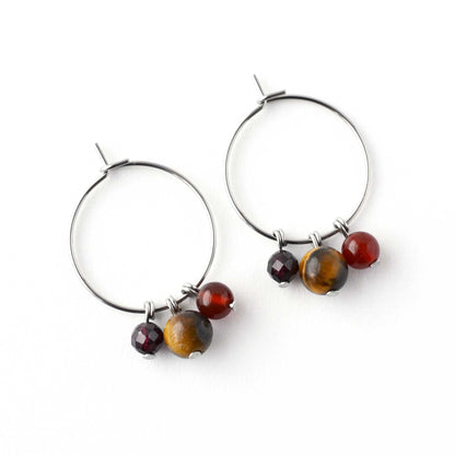 Confidence Gemstone Hoop Earrings