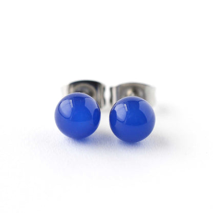 6mm Blue Onyx Ball Studs