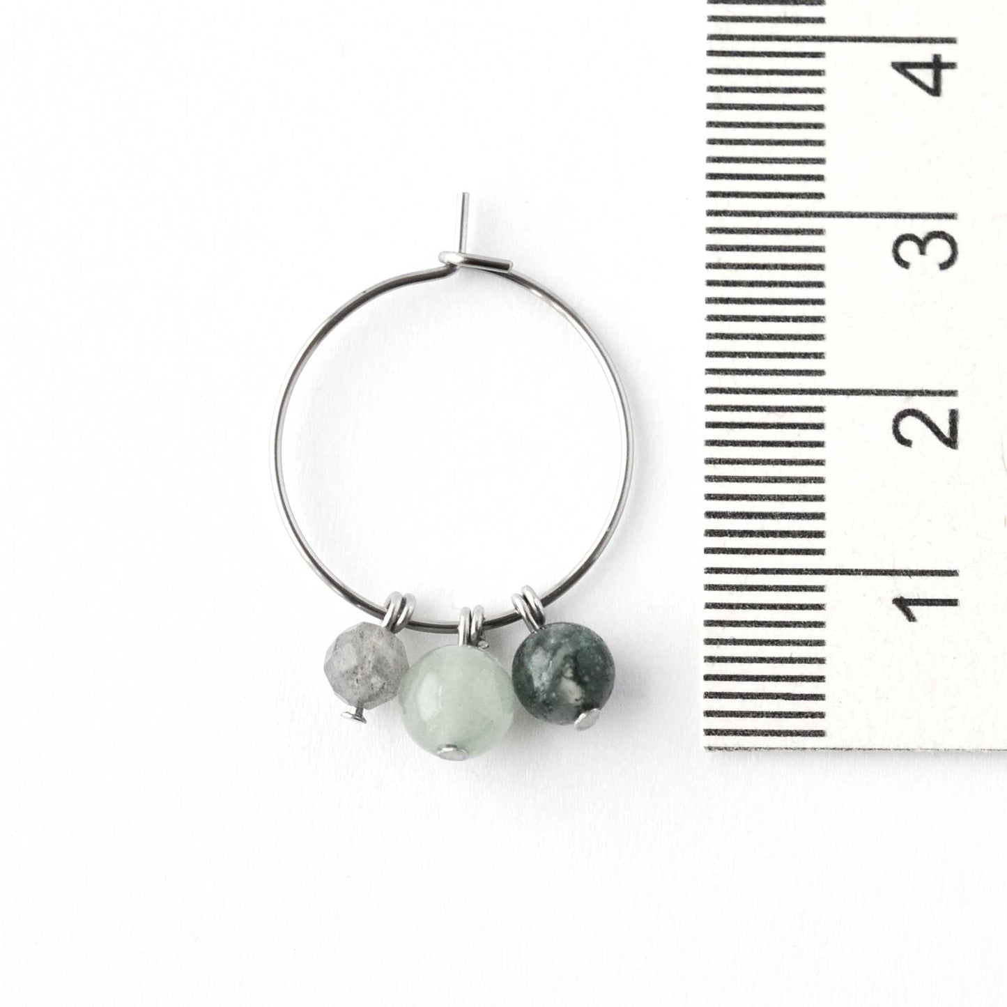Good Luck Gemstone Hoop Earrings