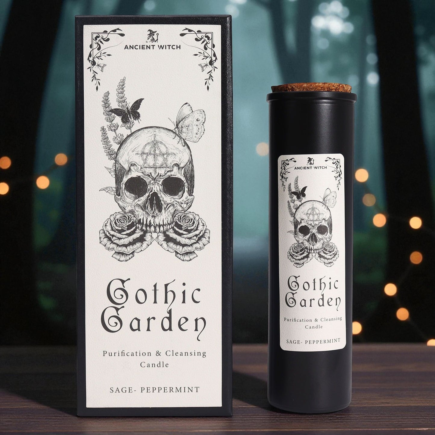 Gothic Garden Ancient Witch Ritual Candle