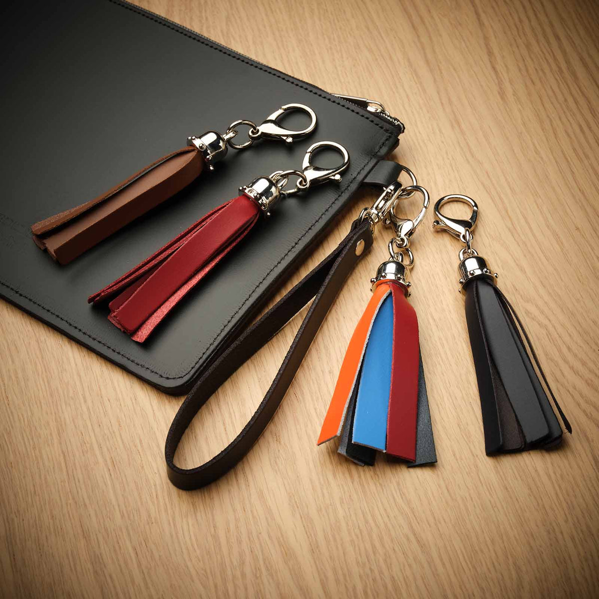 Mini Tassel Bag Charm - Red