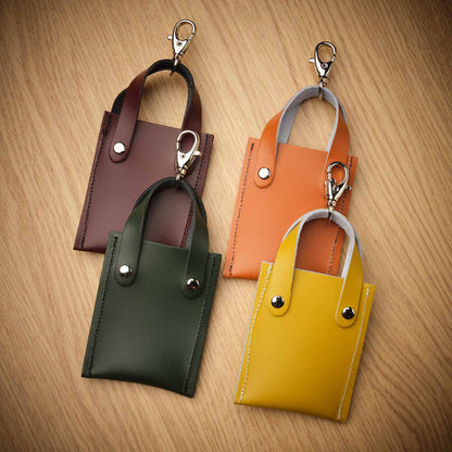 Mini Tote Bag Charm - Ochre Yellow