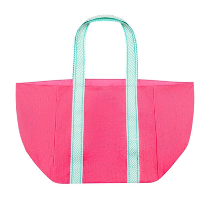 Hot Pink & Neon Aqua Tote Bag
