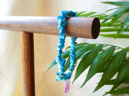 Blue Howlite Crystal Chipstone Bracelet