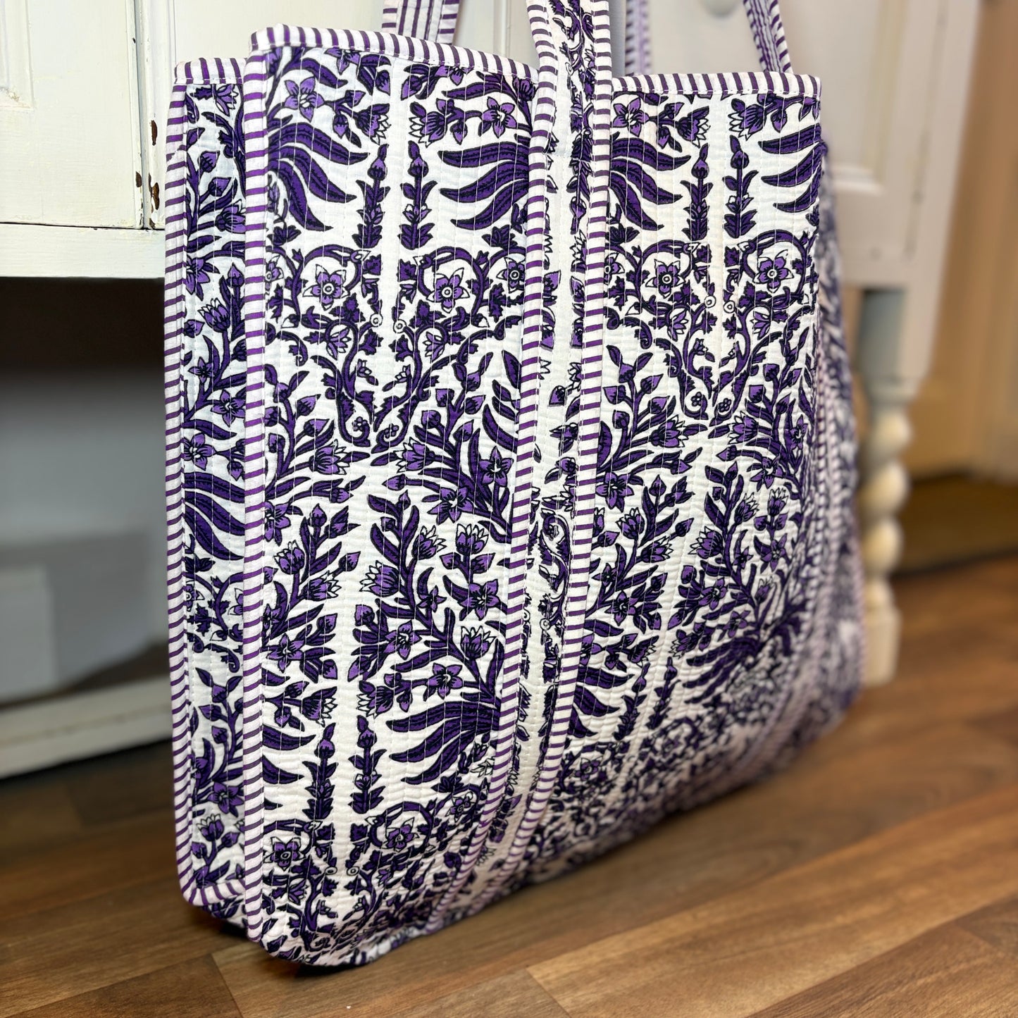 Chandra Boho Purple Kantha Bag
