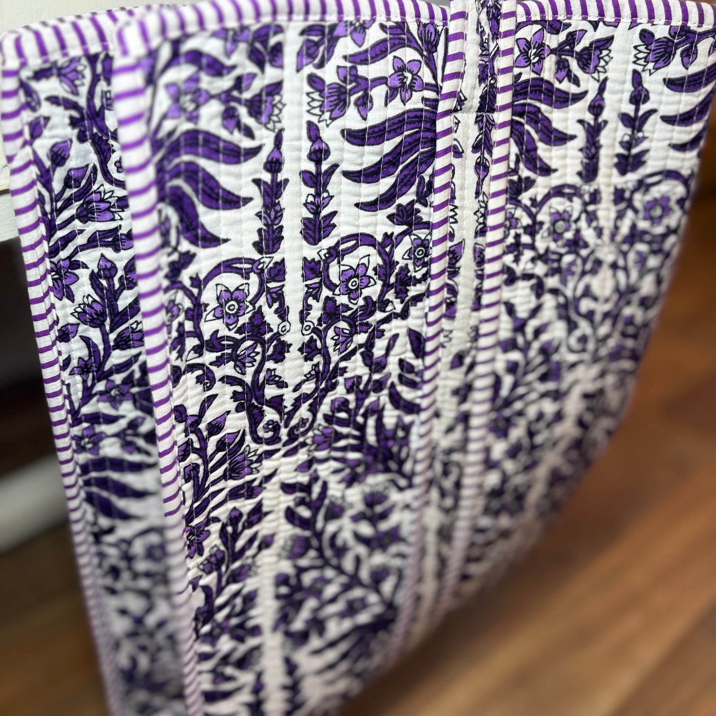 Chandra Boho Purple Kantha Bag