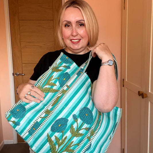 Mira Boho Turquoise Kantha Bag