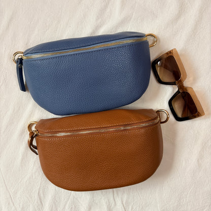 Cognac Medium Leather Bum Bag