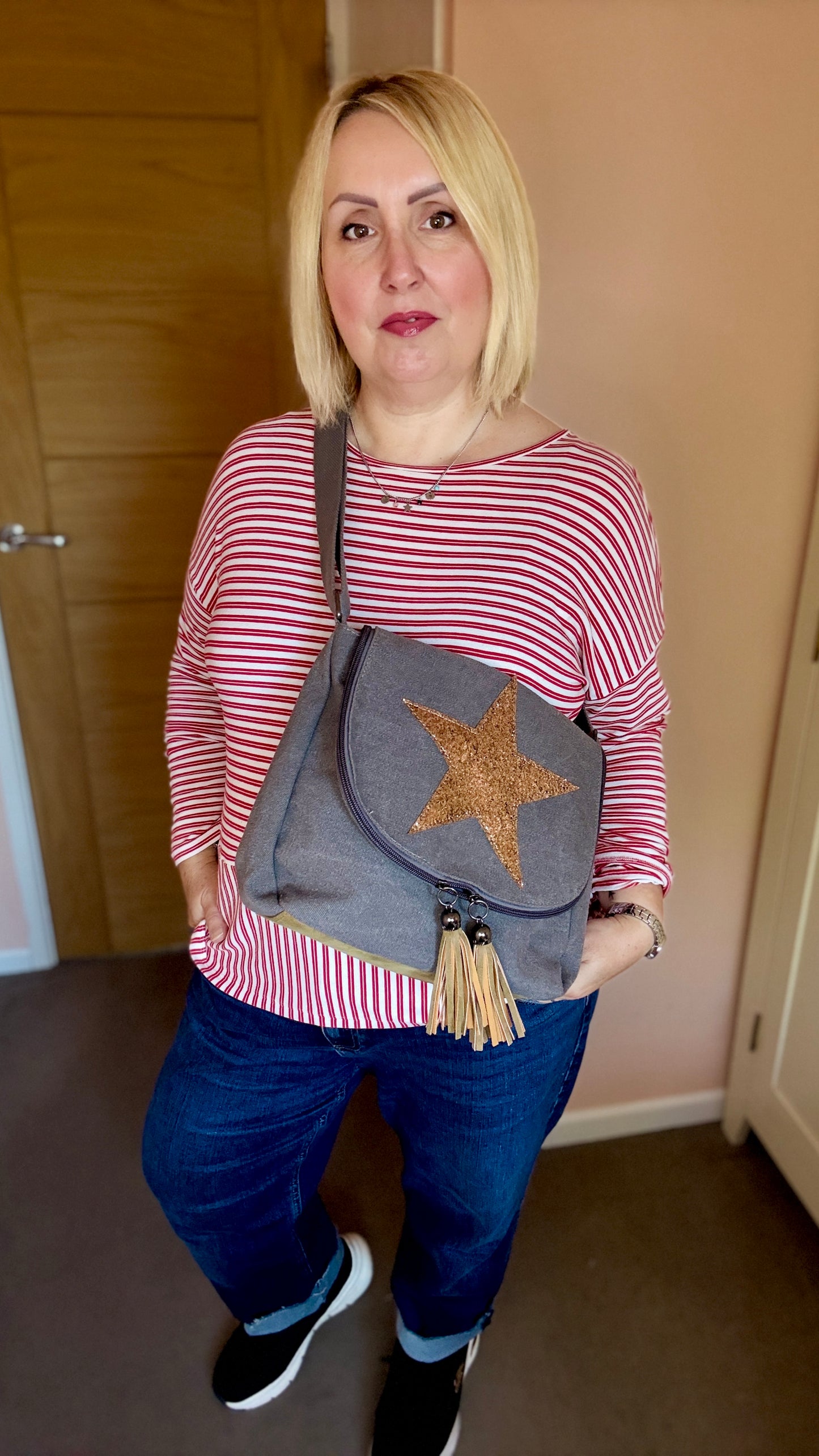 Quartz Crossbody Canvas Star Bag