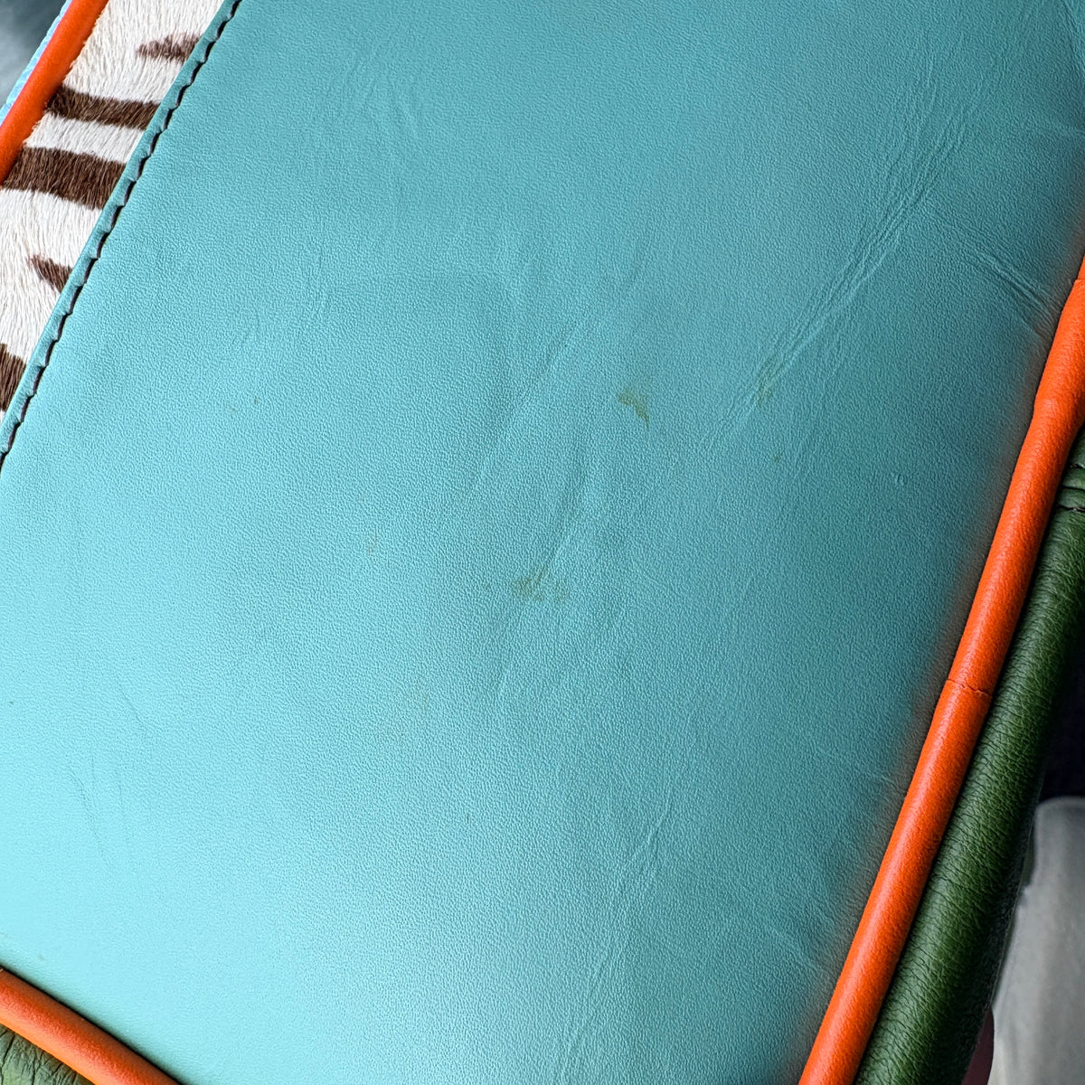 Faith Baby Blue Zebra Camera Bag