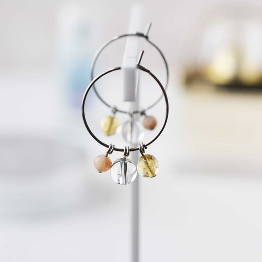 Joy Gemstone Hoop Earrings