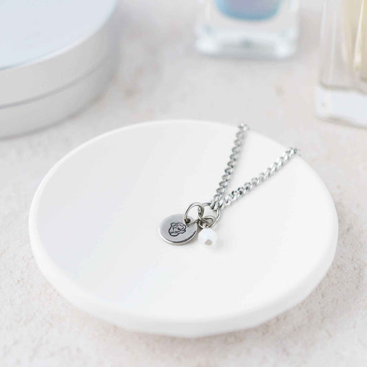 June Birthflower With Birthstone Necklace