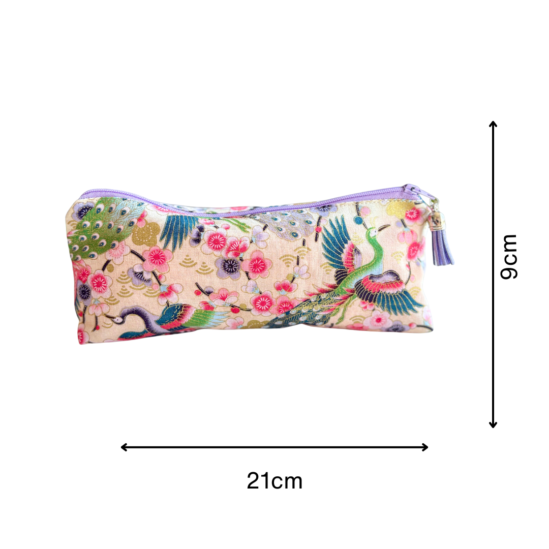 Kujaku Ivory Japanese Pencil Case