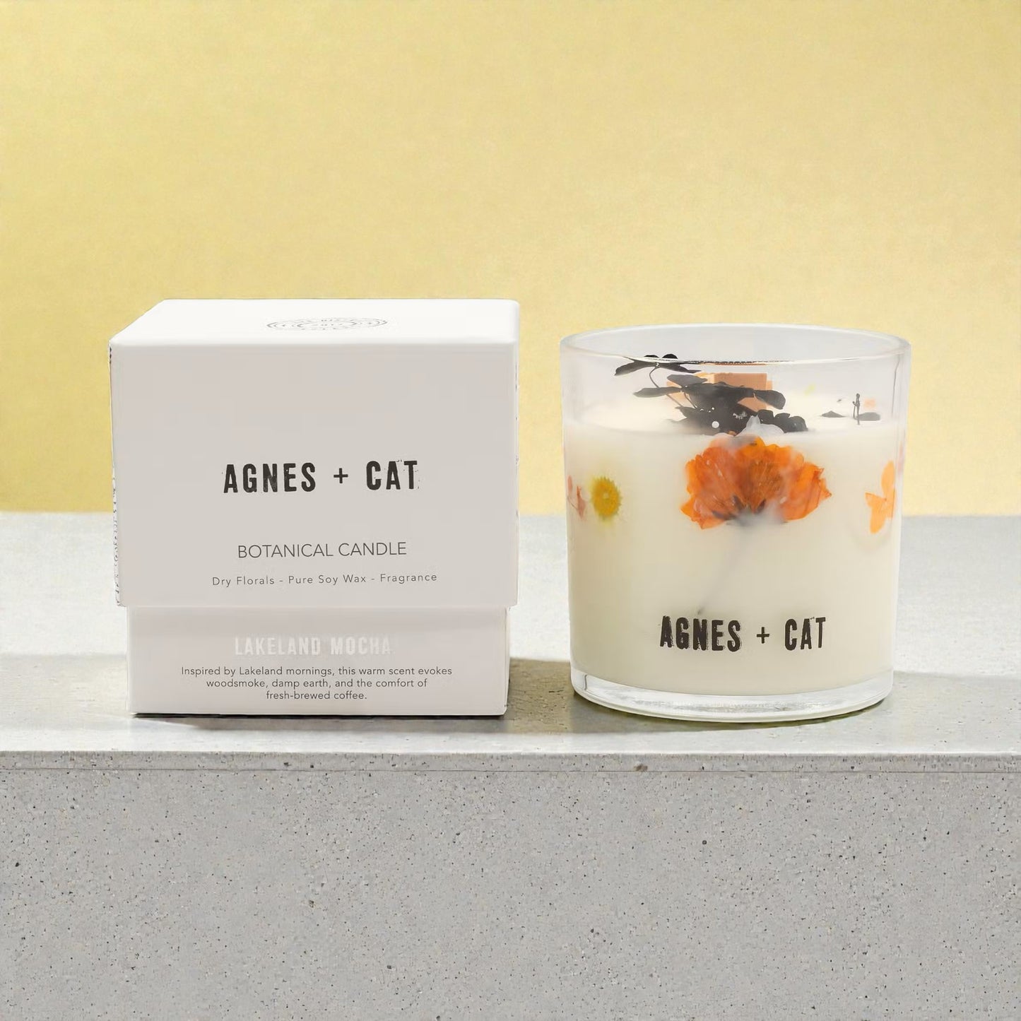 Agnes + Cat Botanical Soy Wax Candle - Lakeland Mocha