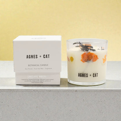 Agnes + Cat Botanical Soy Wax Candle - Lakeland Mocha