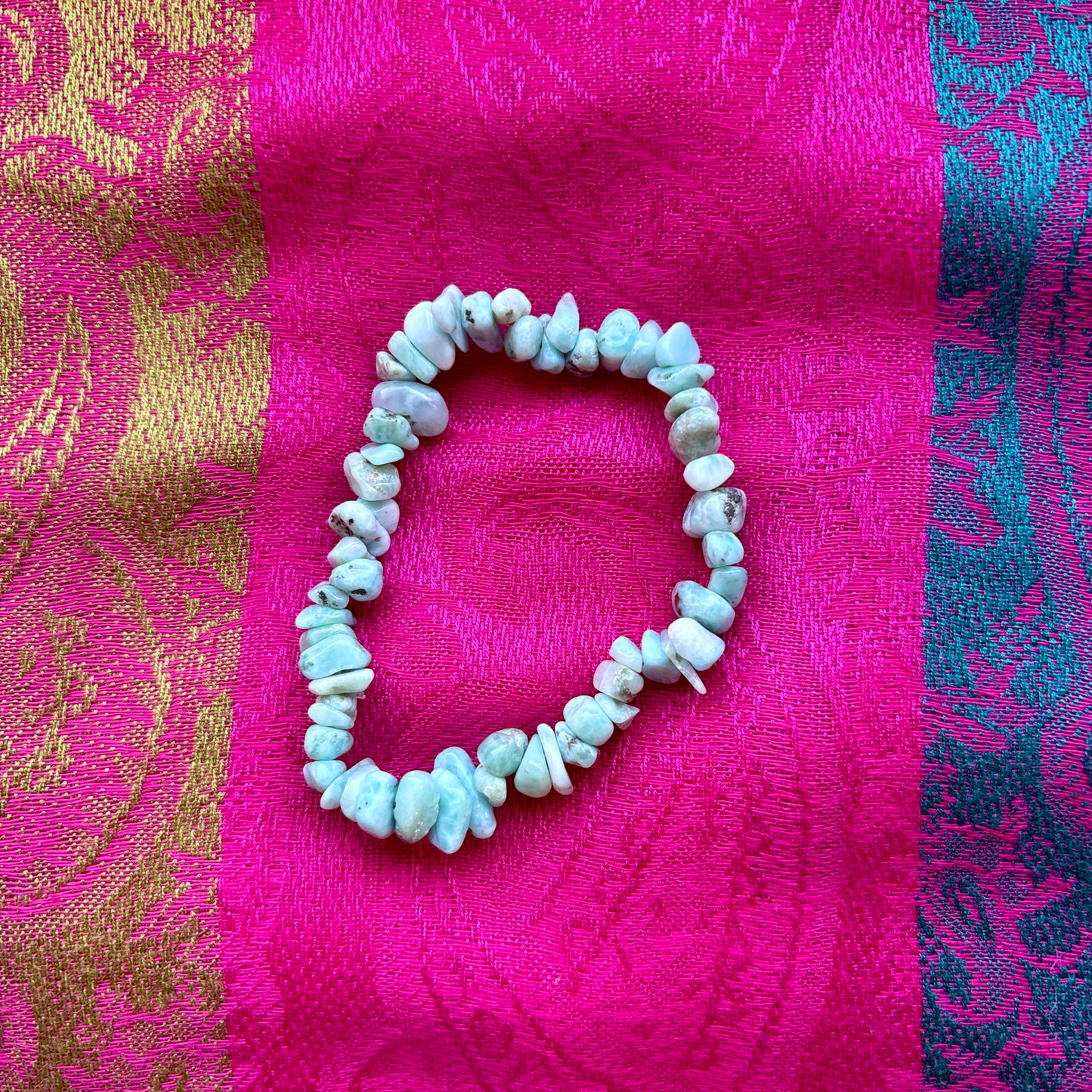 Larimar Crystal Chipstone Bracelet