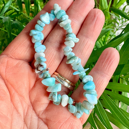 Larimar Crystal Chipstone Bracelet