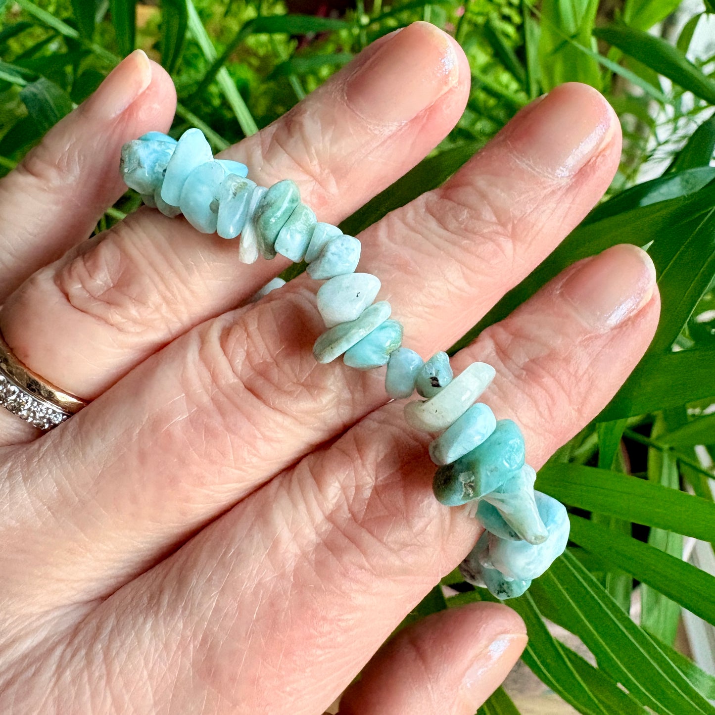 Larimar Crystal Chipstone Bracelet