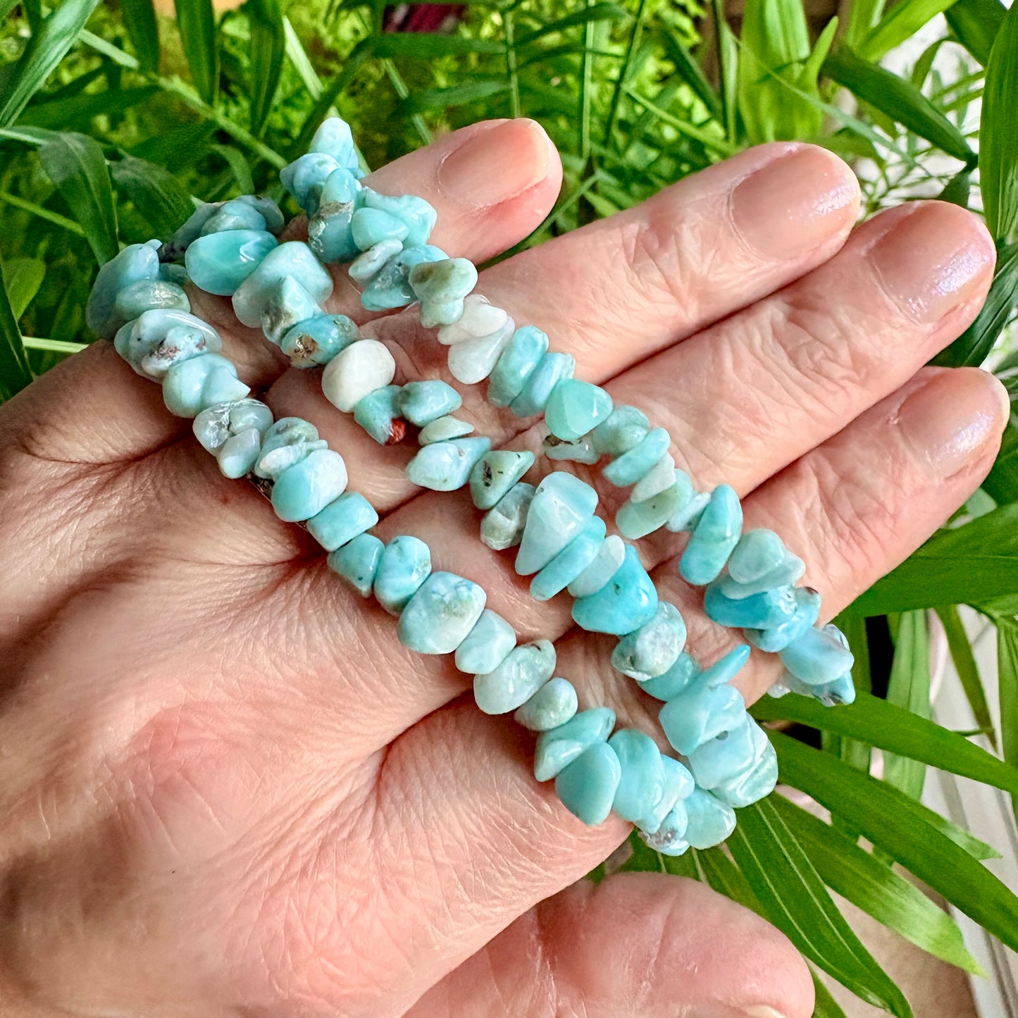 Larimar Crystal Chipstone Bracelet