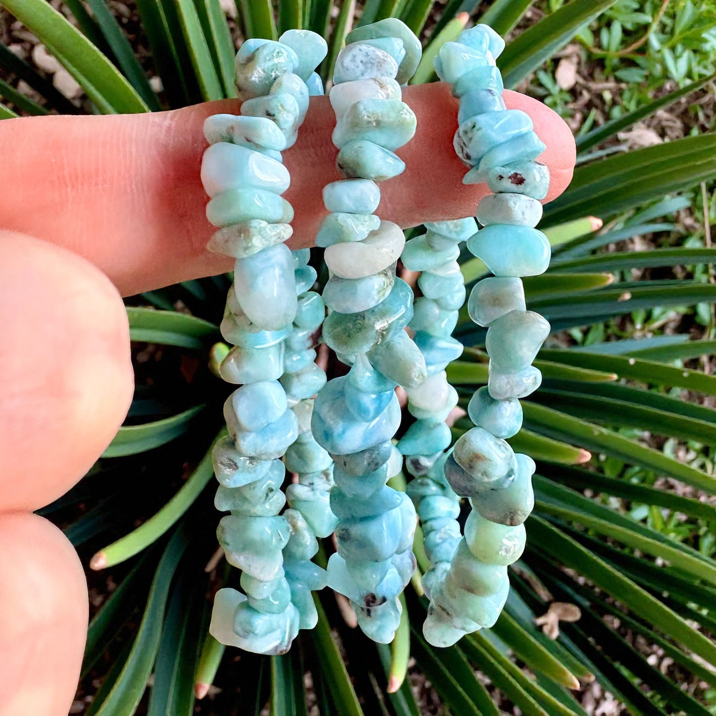 Larimar Crystal Chipstone Bracelet