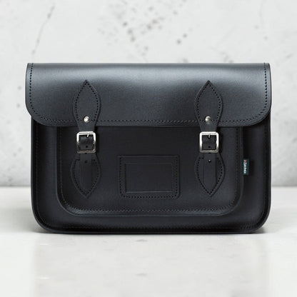 Handmade Leather Satchel - Black