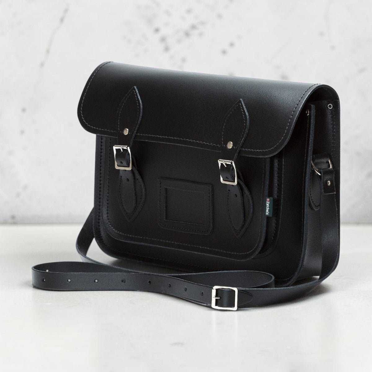 Handmade Leather Satchel - Black